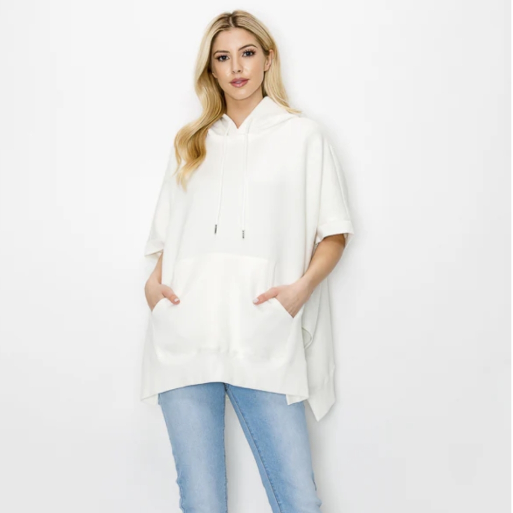 Joh Fleta Poncho with Hoodie-Large